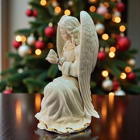 Lenox Angelic Visions Peace Kneeling Angel Figurine  6" With Box - Picture 3 of 6